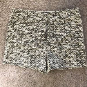 Loft black and white high waisted shorts